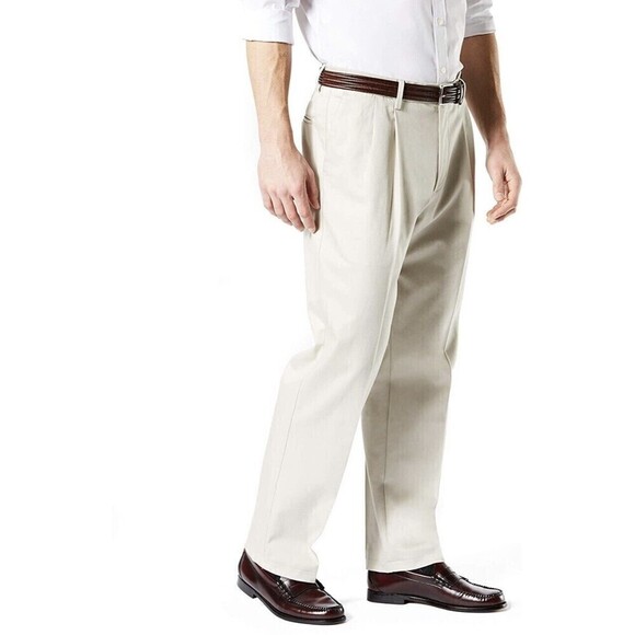 NWT Dockers Men’s Signature Khakis Beige/Stone Sz 34x32 Retail: $62 NEW - Picture 2 of 14